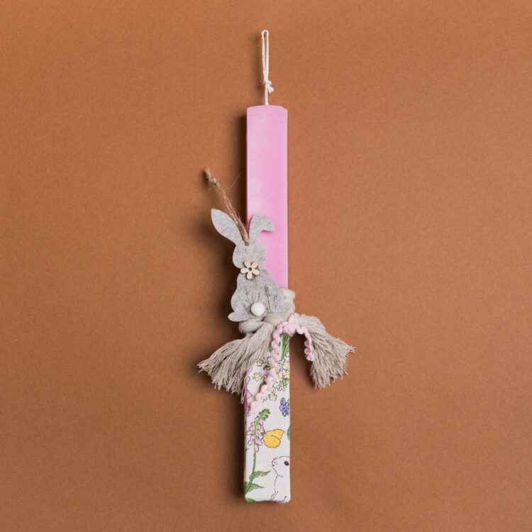 Beauty Home ΛΑΜΠΑΔΑ ΡΟΖ 33cm ΤΣΟΧΙΝΟΣ ΛΑΓΟΣ ΣΕ ΣΥΣΚΕΥΑΣΙΑ ΔΩΡΟΥ