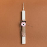 Beauty Home ΛΑΜΠΑΔΑ 25cm ΞΥΛΙΝΟ ΜΑΤΙ ΡΟΖ ΣΕ ΣΥΣΚΕΥΑΣΙΑ ΔΩΡΟΥ