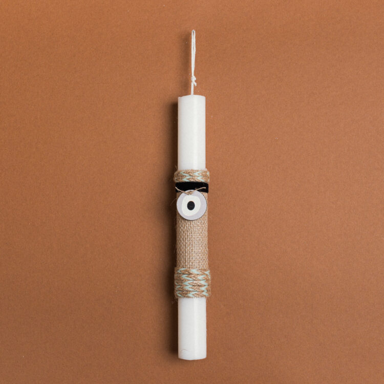 Beauty Home ΛΑΜΠΑΔΑ 25cm ΞΥΛΙΝΟ ΜΑΤΙ ΓΚΡΙ ΣΕ ΣΥΣΚΕΥΑΣΙΑ ΔΩΡΟΥ