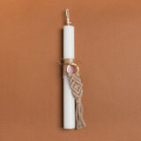 Beauty Home ΛΑΜΠΑΔΑ 25cm ΜΑΚΡΑΜΕ ΜΠΡΕΛΟΚ ΜΟΚΑ ΜΕ ΦΙΟΓΚΟ ΣΕ ΣΥΣΚΕΥΑΣΙΑ ΔΩΡΟΥ