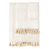 Beauty Home Σετ πετσέτες 3τμχ με φουντάκια Art 3442 (30x50+50x90+70x140) Εκρού