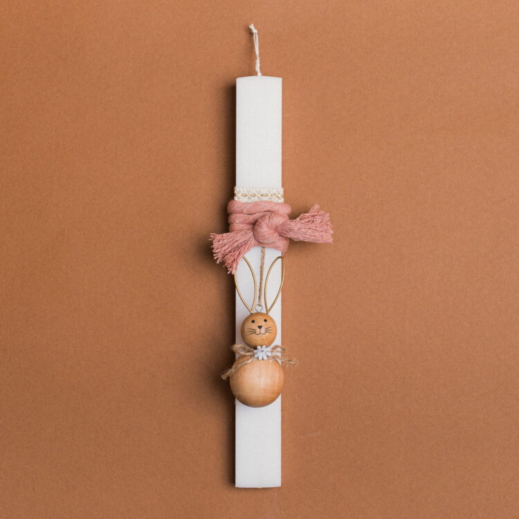 Beauty Home ΛΑΜΠΑΔΑ 33cm ΣΑΠΙΟ ΜΗΛΟ ΚΟΡΔΟΝΙ ΞΥΛΙΝΟΣ ΛΑΓΟΣ ΜΠΑΛΑ ΣΕ ΣΥΣΚΕΥΑΣΙΑ ΔΩΡΟΥ