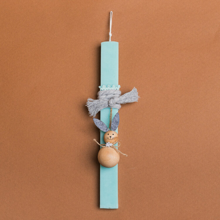 Beauty Home ΛΑΜΠΑΔΑ ΒΕΡΑΜΑΝ 33cm ΞΥΛΙΝΟΣ ΛΑΓΟΣ ΜΠΑΛΑ ΣΕ ΣΥΣΚΕΥΑΣΙΑ ΔΩΡΟΥ