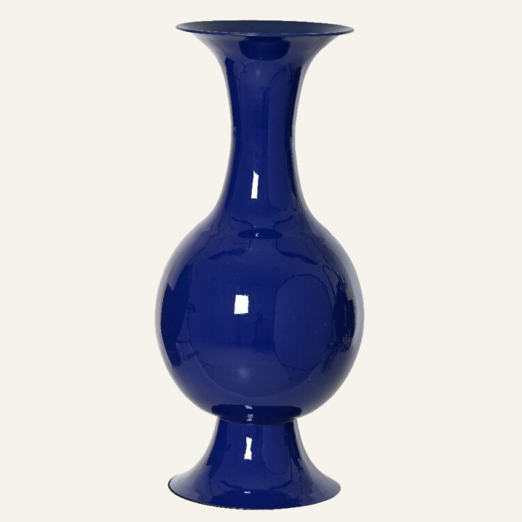 Beauty Home Μεταλλικό Βάζο Μπλε 25 x 56 cm