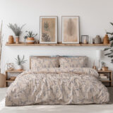 Beauty Home Σετ σεντόνια υπέρδιπλα με λάστιχο Art 12210 Anastasia 100% Βαμβακοσατέν 300tc 170x200+30 Μπεζ