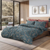 Beauty Home Σετ σεντόνια υπέρδιπλα με λάστιχο Art 12217 Gemini 100% Βαμβακοσατέν 300tc 170x200+30 Κυπαρισσί