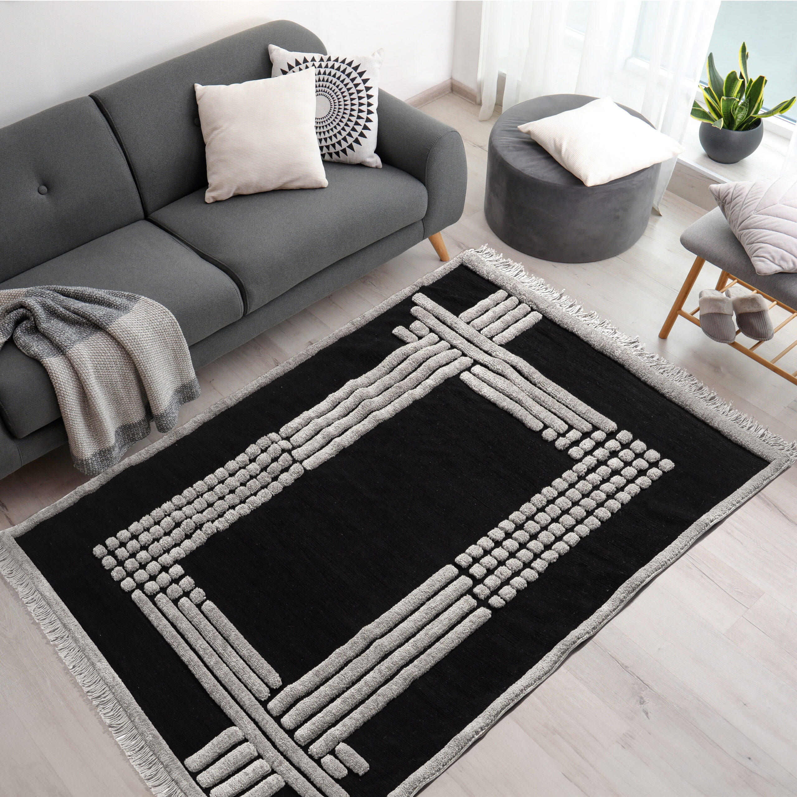 Beauty Home Χαλί Noir Art 9437 165x230 Black Μαύρο - Image 2
