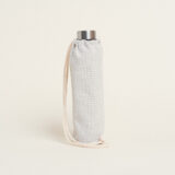 Beauty Home ΘΗΚΗ ΓΙΑ ΜΠΟΥΚΑΛΙ ΜΕ ΚΟΡΔΟΝΙ 22 x 12 cm  ΓΚΡΙ ΑΣΗΜΙ LUREX