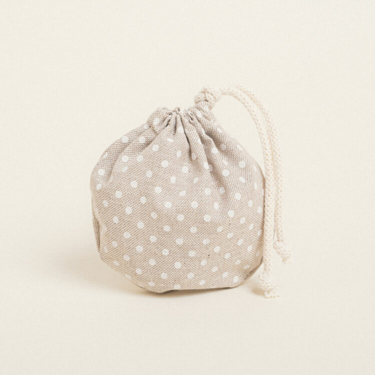 Beauty Home ΠΟΥΓΚΙ ΟΒΑΛ ΜΕ ΚΟΡΔΟΝΙ 13 x 14 cm  ΛΕΥΚΟ ΠΟΥΑ