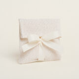 Beauty Home ΠΟΥΓΚΙ ΜΕ ΚΟΡΔΕΛΑ 12 x 17 cm ΕΚΡΟΥ ΧΡΥΣΟ LUREX