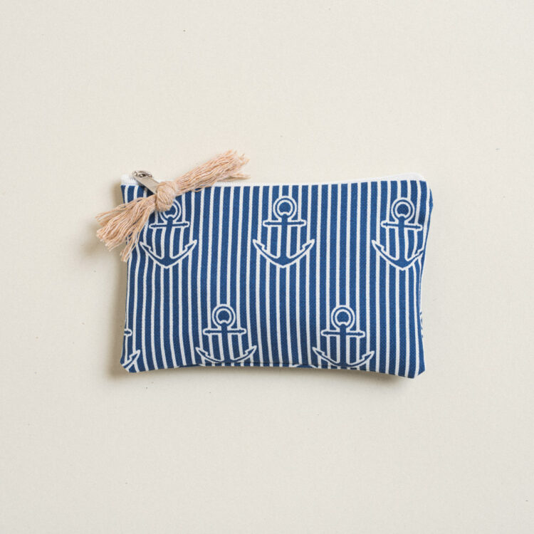 Beauty Home ΠΟΡΤΟΦΟΛΑΚΙ 9 x 16 cm ΑΓΚΥΡΑ ΡΙΓΕ ΜΠΛΕ