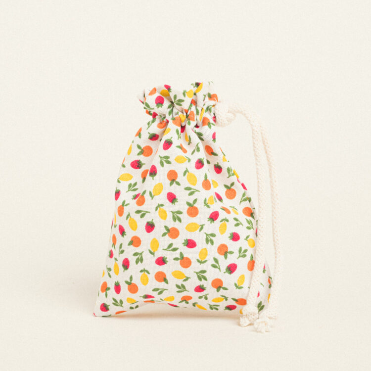 Beauty Home ΠΟΥΓΚΙ ΜΕ ΚΟΡΔΟΝΙ 12 x 17 cm ΜΙΝΙ ΦΡΟΥΤΑ MIX