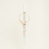 Beauty Home ΛΑΜΠΑΔΑ ΒΑΠΤΙΣΗΣ ΜΠΕΖ ΧΡΥΣΟ LUREX