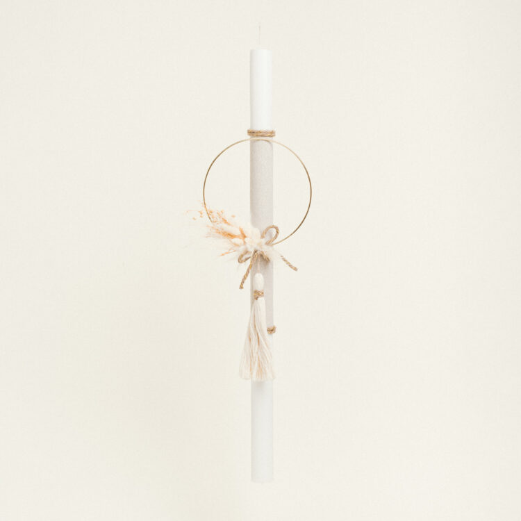 Beauty Home ΛΑΜΠΑΔΑ ΒΑΠΤΙΣΗΣ ΜΠΕΖ ΧΡΥΣΟ LUREX