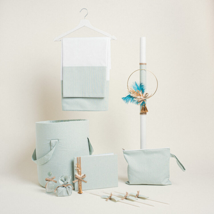 Beauty Home ΣΕΤ ΒΑΠΤΙΣΗΣ ΣΤΕΦΑΝΙ ΧΡΥΣΟ ΜΕ ΑΠΟΞΗΡΑΜΕΝΑ