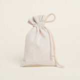 Beauty Home ΠΟΥΓΚΙ ΜΕ ΚΟΡΔΟΝΙ 12 x 17 cm  ΕΚΡΟΥ ΧΡΥΣΟ LUREX