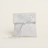 Beauty Home ΠΟΥΓΚΙ 12 x 17 cm ΖΑΚΑΡ ΦΥΛΛΟ ΡΕΤΡΟ LUREX ΑΣΗΜΙ