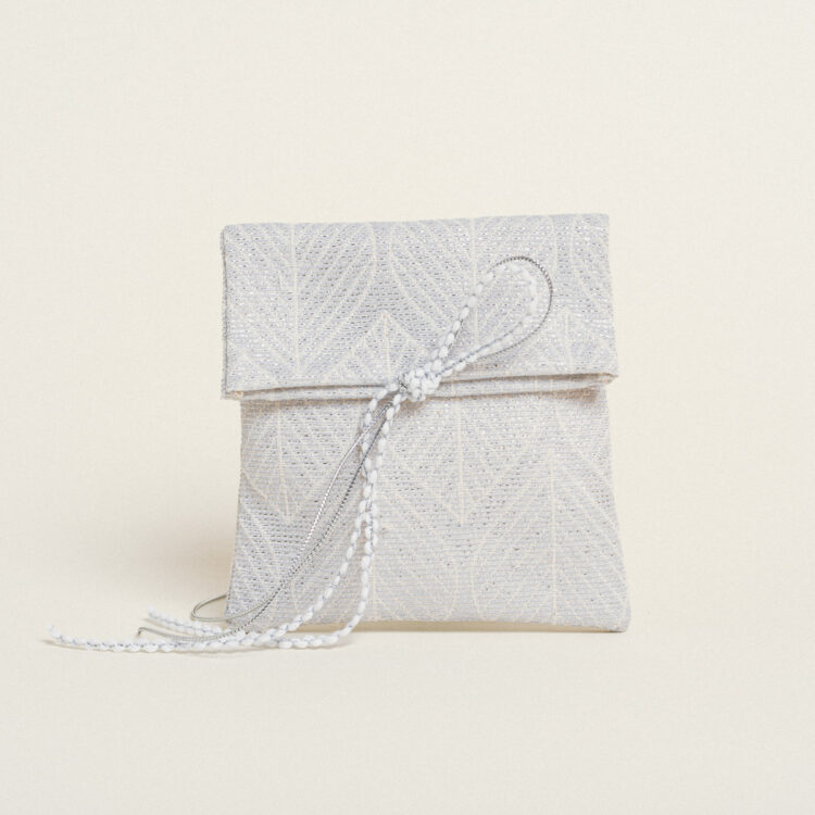 Beauty Home ΠΟΥΓΚΙ 12 x 17 cm ΖΑΚΑΡ ΦΥΛΛΟ ΡΕΤΡΟ LUREX ΑΣΗΜΙ