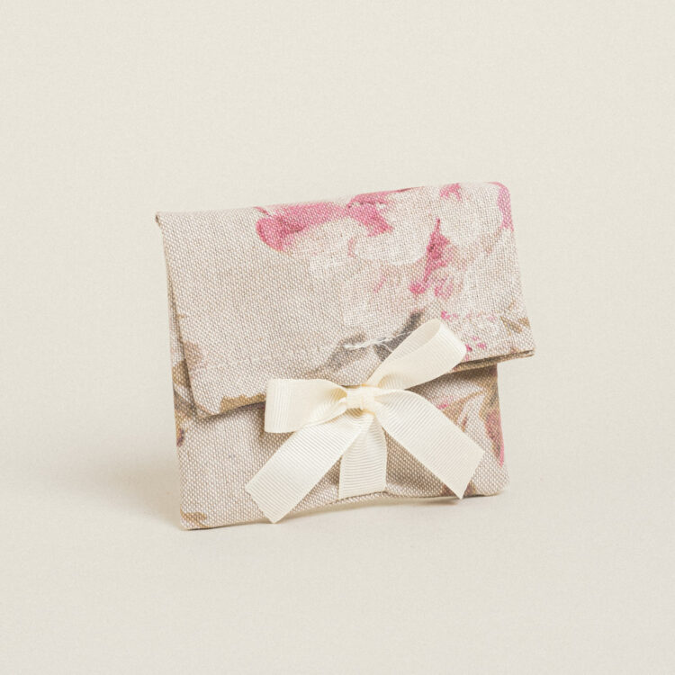 Beauty Home ΠΟΥΓΚΙ ΜΕ ΚΟΡΔΕΛΑ 12 x 17 cm ΚΛΑΣΙΚΟ ΦΛΟΡΑΛ ΜΠΕΖ