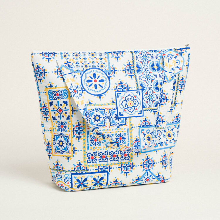 Beauty Home ΤΣΑΝΤΑ ΜΕ ΦΕΡΜΟΥΑΡ 53 X 43 cm  ΑΖΟΥΛΕΖΟΥ