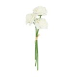 Beauty Home Μπουκέτο με 3 αφρώδη τριαντάφυλλα λευκά ø7×26.5cm