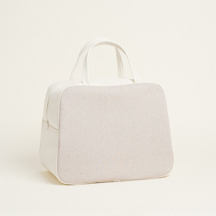 Beauty Home ΤΣΑΝΤΑ ΧΕΙΡΟΣ 35x40x23cm ΜΠΕΖ ΧΡΥΣΟ LUREX