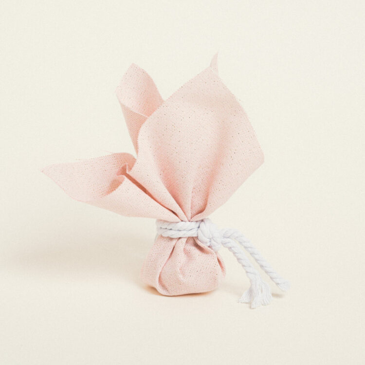 Beauty Home ΜΑΝΤΗΛΙ 27 x 27 cm ΡΟΖ ΜΕ ΧΡΥΣΟ LUREX