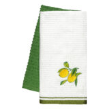 Beauty Home Ποτηρόπανα σετ 2τμχ Lemon Tree Art 8802 40x60 Πράσινο