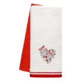 Beauty Home Ποτηρόπανα σετ 2τμχ Love Art 8808 40x60 Κόκκινο