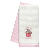 Beauty Home Ποτηρόπανα σετ 2τμχ Cupcake Art 8815 40x60 Ροζ
