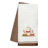 Beauty Home Ποτηρόπανα σετ 2τμχ Breakfast Art 8820 40x60 Καφέ