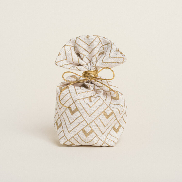 Beauty Home ΠΟΥΓΚΙ ΜΕ ΒΑΣΗ 8 x 12 cm  ΕΚΡΟΥ ΧΡΥΣΟ ΚΥΒΟΙ