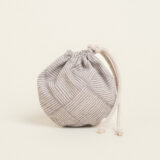 Beauty Home ΠΟΥΓΚΙ ΟΒΑΛ ΜΕ ΚΟΡΔΟΝΙ 13 x 14 cm ΔΙΑΓΩΝΙΕΣ ΓΡΑΜΜΕΣ ΜΠΕΖ