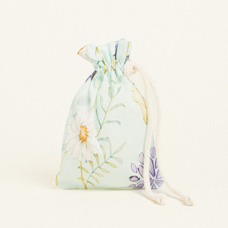 Beauty Home ΠΟΥΓΚΙ ΜΕ ΚΟΡΔΟΝΙ 12 x 17 cm ΠΟΠΛΙΝΑ ΑΝΘΗ ΣΕ ΒΕΡΑΜΑΝ ΦΟΝΤΟ