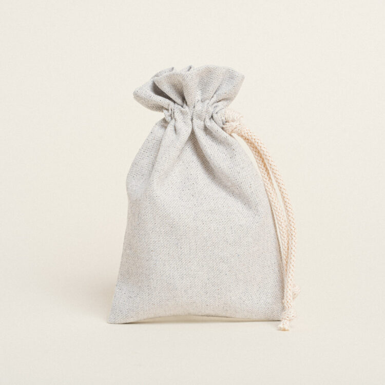 Beauty Home ΠΟΥΓΚΙ ΜΕ ΚΟΡΔΟΝΙ 12 x 17 cm  ΓΚΡΙ ΑΣΗΜΙ LUREX