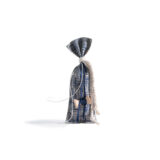 Beauty Home ΠΟΥΓΚΙ 6 x 19 cm ΜΠΛΕ ΚΑΡΩ ΓΡΑΜΜΕΣ