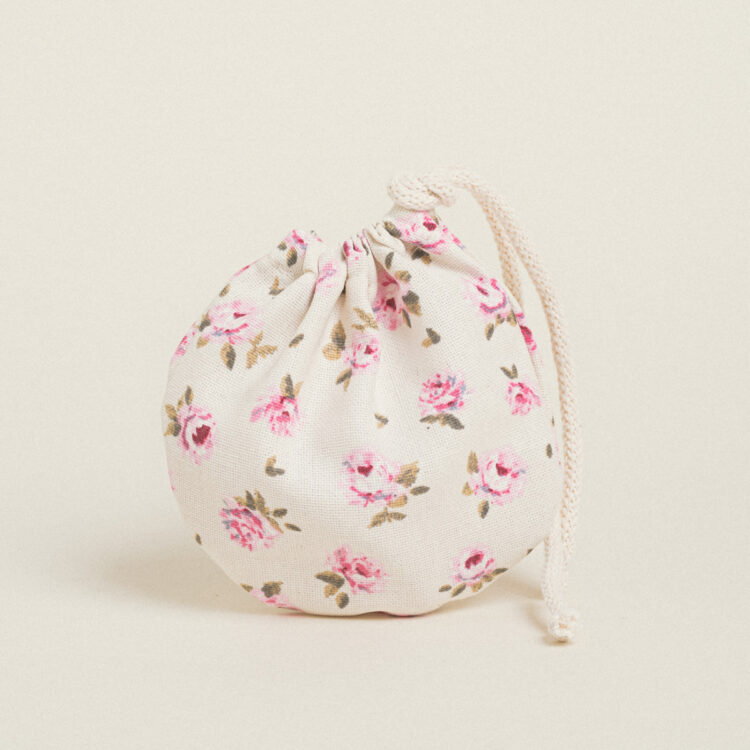 Beauty Home ΠΟΥΓΚΙ ΟΒΑΛ ΜΕ ΚΟΡΔΟΝΙ 13 x 14 cm ΜΙΝΙ ΦΛΟΡΑΛ ΕΚΡΟΥ