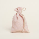 Beauty Home ΠΟΥΓΚΙ ΜΕ ΚΟΡΔΟΝΙ 12 x 17 cm  ΡΟΖ ΧΡΥΣΟ LUREX