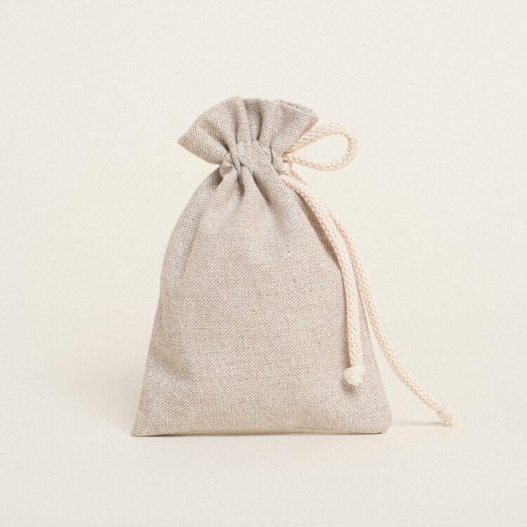 Beauty Home ΠΟΥΓΚΙ ΜΕ ΚΟΡΔΟΝΙ 12 x 17 cm  ΜΠΕΖ ΧΡΥΣΟ LUREX