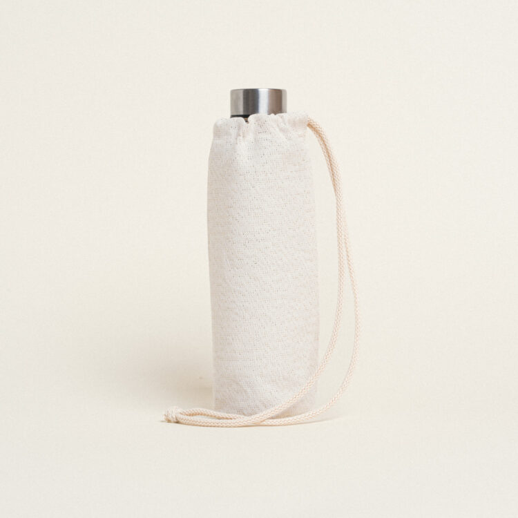 Beauty Home ΘΗΚΗ ΓΙΑ ΜΠΟΥΚΑΛΙ ΜΕ ΚΟΡΔΟΝΙ 22 x 12 cm  ΕΚΡΟΥ ΧΡΥΣΟ LUREX