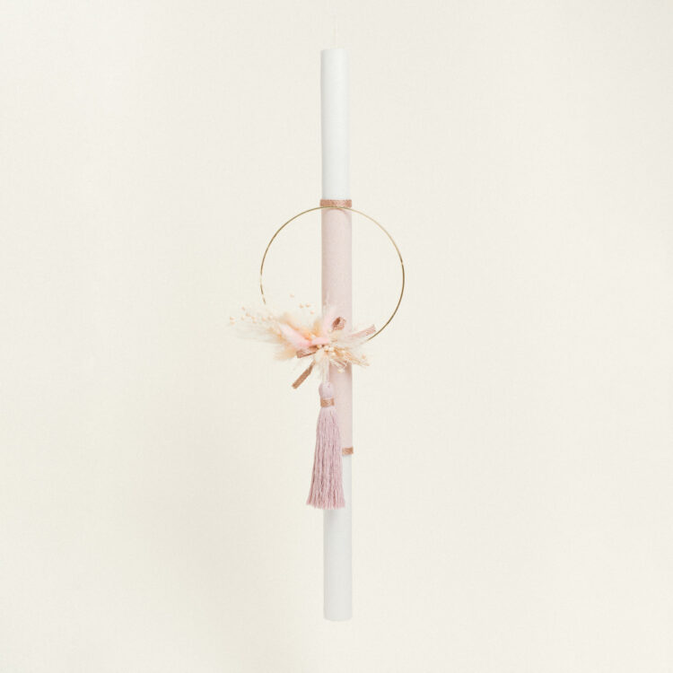 Beauty Home ΛΑΜΠΑΔΑ ΒΑΠΤΙΣΗΣ ΣΤΕΦΑΝΙ ΡΟΖ ΜΕ ΑΠΟΞΗΡΑΜΕΝΑ