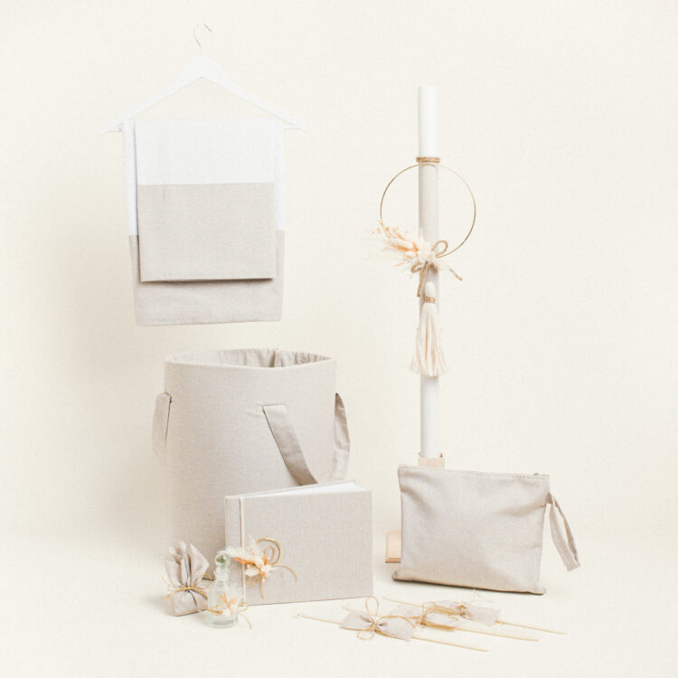 Beauty Home ΣΕΤ ΒΑΠΤΙΣΗΣ ΜΠΕΖ ΧΡΥΣΟ  LUREX