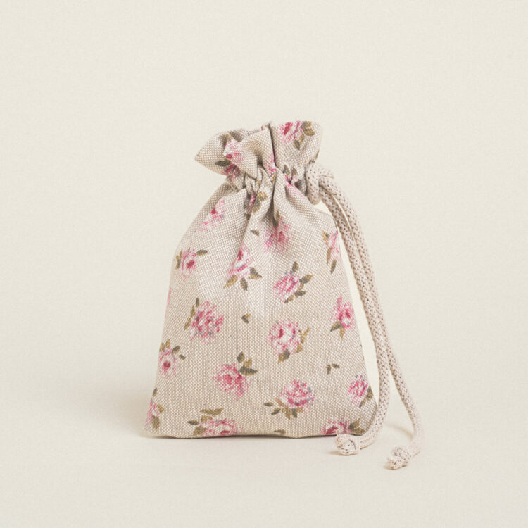 Beauty Home ΠΟΥΓΚΙ ΜΕ ΚΟΡΔΟΝΙ 12 x 17 cm ΜΙΝΙ ΦΛΟΡΑΛ ΜΠΕΖ