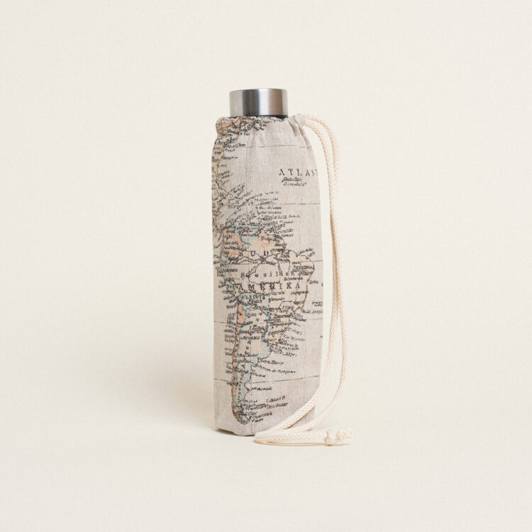 Beauty Home ΘΗΚΗ ΓΙΑ ΜΠΟΥΚΑΛΙ ΜΕ ΚΟΡΔΟΝΙ 22 x 12 cm ΧΑΡΤΗΣ VINTAGE