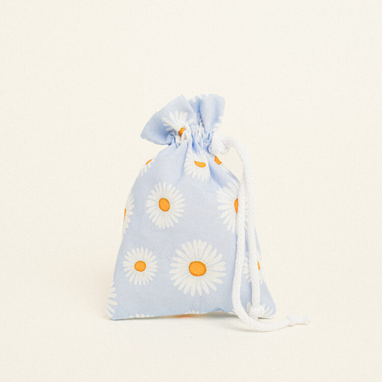 Beauty Home ΠΟΥΓΚΙ ΜΕ ΚΟΡΔΟΝΙ 12 x 17 cm ΠΟΠΛΙΝΑ ΜΑΡΓΑΡΙΤΕΣ ΓΑΛΑΖΙΟ ΦΟΝΤΟ