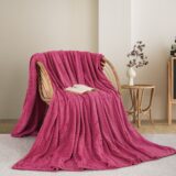ΚΟΥΒΕΡΤΑ  FLEECE ΗΜΙΔΙΠΛΟ 180X240 ADAM HOME (550) FUCHSIA  (21)