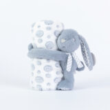 Κουβέρτα Αγκαλιάς Σετ Κουκλάκι Rabbit Γκρι