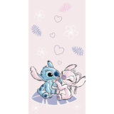 Πετσέτα Θαλάσσης Βαμβακερή Βελούδινη Stitch & Angel 320gsm