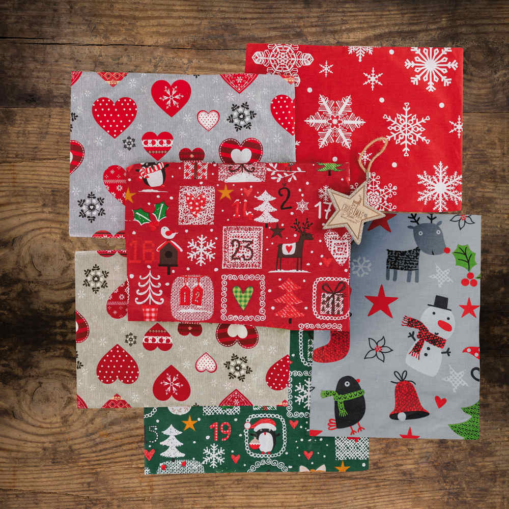 Ζεύγος Μαξιλαροθήκες Χριστουγεννιάτικες Καρδιές - Image 5