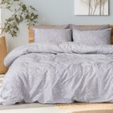 Beauty Home Σετ σεντόνια υπέρδιπλα με λάστιχο Evie Art 12261 170x200+30 Γκρι